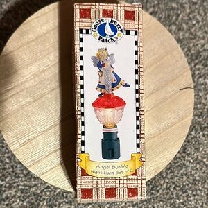 Vintage Goose Berry Patch Angel Bubble Night Light Set